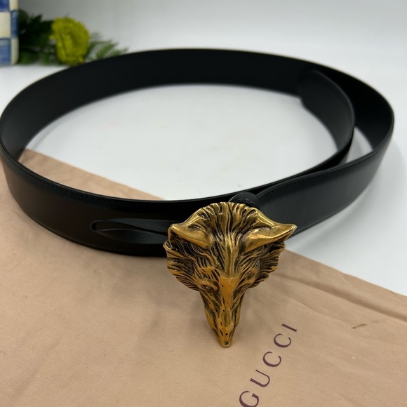 gucci wolf belt